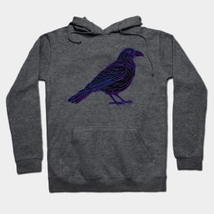 Black crow drawing Hoodie